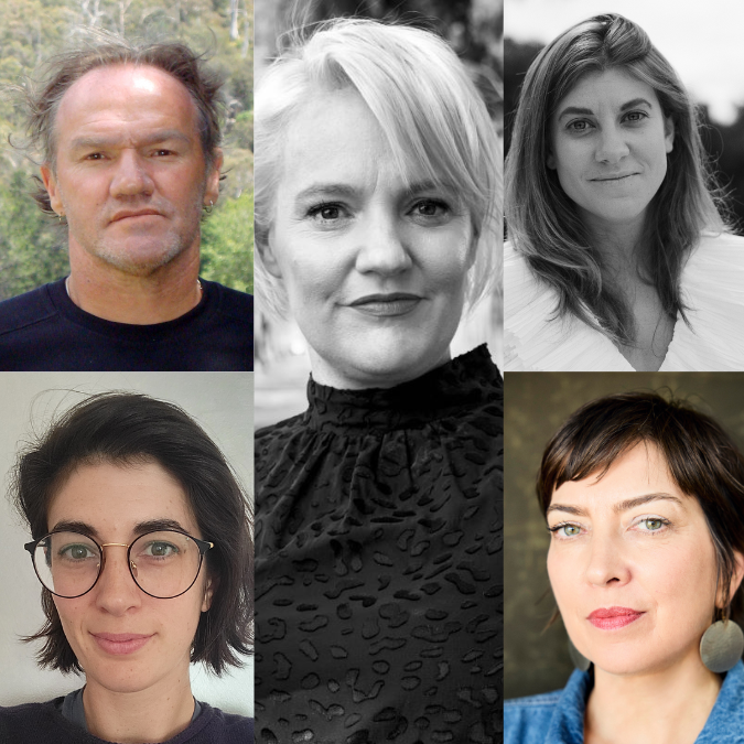 Clockwise from top left: Tony Birch, Jacinta Parsons, Jennifer Down, Myfanwy Jones and Ruby Ashby-Orr.