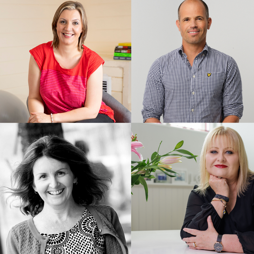 From clockwise top left: Emily Webb, Richard Baker, Vikki Petraitis, Claire Halliday