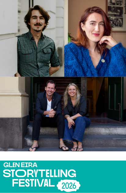 Composite image featuring headshots of four speakers: Gabriel Bergmoser, Laura McCluskey, and Fiona Harris and Mike McLeish